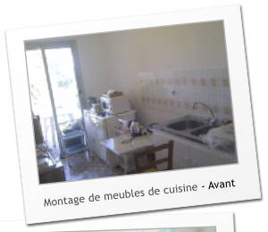 Montage de meubles de cuisine - Avant
